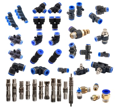 a variety of different types of plumbing fittings