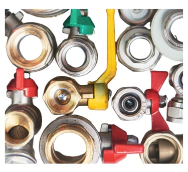 a bunch of different types of plumbing valves