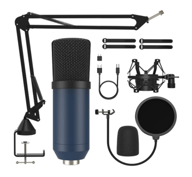 a microphone and microphone set up with a microphone