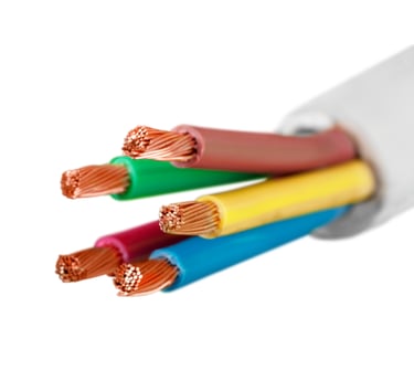 a close up of a pair of cables with wires