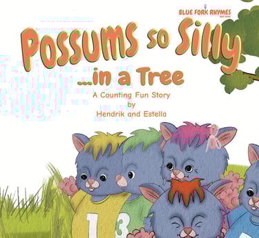 cover possums so silly in a tree counting opossums 1 to 5