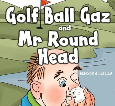 Golf ball Gaz and Mr round head looking at each other