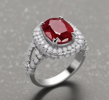 bague avec rubis et diamants
