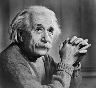 Albert Einstein studio portrait
