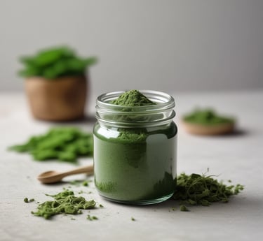 a glass jar filled with different types of food