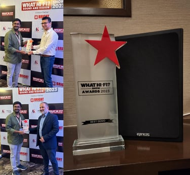 Eight Audio Wins Best Demo Award 2023 by What Hi-Fi India