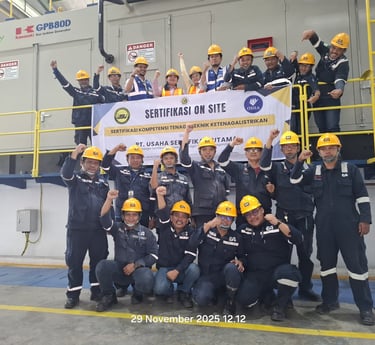 Serkom ketenagalistrikan PLTG resmi esdm oleh LSK PT USU diadakan di PT Euroasiatic (EA)