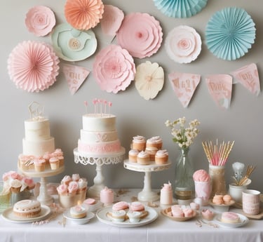 A cozy workspace with a laptop, coffee cup, and a few curated products neatly arranged.