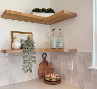 staging house stage kitchen shelves in greenville