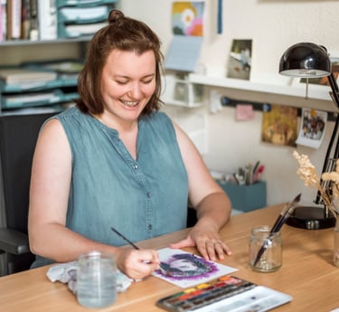 Sabrina Bochmann mit Freude bei der Arbeit