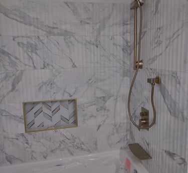 marble tile installation