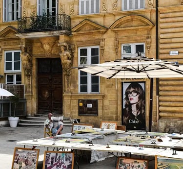 place avec un peintre a aix en provence