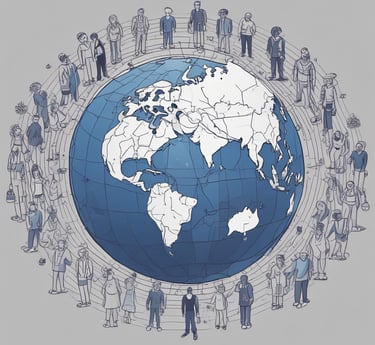 A diverse group of AI professionals collaborating on innovative projects.