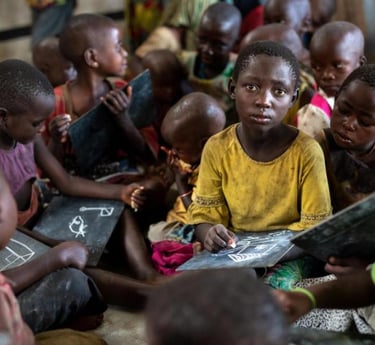 Regroupement des enfants pris en charge par le programme "éducation"