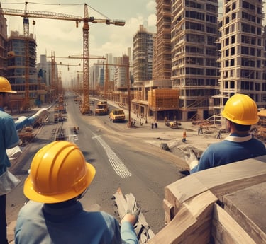 A creative workspace showing a team collaborating on writing and design projects.