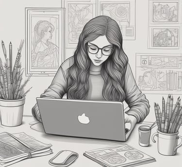 A series of printed pages with design layouts are pinned to a whiteboard in a brightly lit room. The pages appear to be drafts or wireframes of web or app designs, featuring various text and graphical elements. Sunlight filters through nearby windows, creating a mix of natural and artificial lighting.