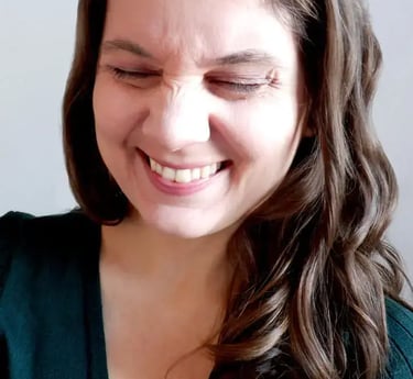 a woman with a smile on her face