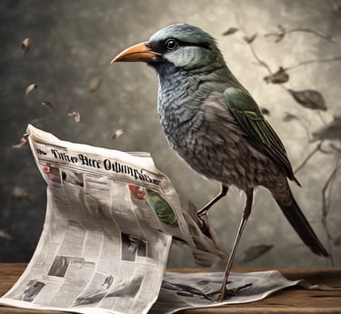 man in black polo shirt holding newspaper