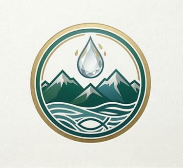 Aquifer Springs logo representing pure mountain water and local restoration in Kelowna.