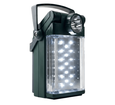 Dual function by LED. 17 LED bulbs in the lantern