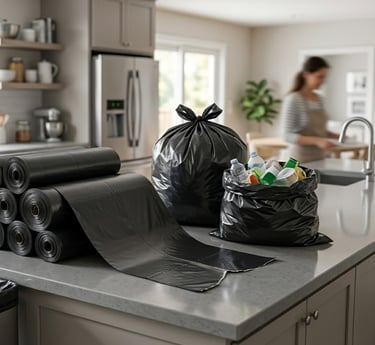 Transparent garbage bag roll flexible plastic by NEW GURUNANAK PLASTIC & PACKAGING Indore
