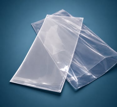 Polypropylene PP bag for cosmetics beauty products and small retail packaging with transparent finish