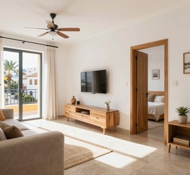 Microcement surface finish for apartment renovation, Costa del Sol