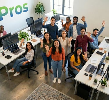 L'équipe d'IA-Pros au travail