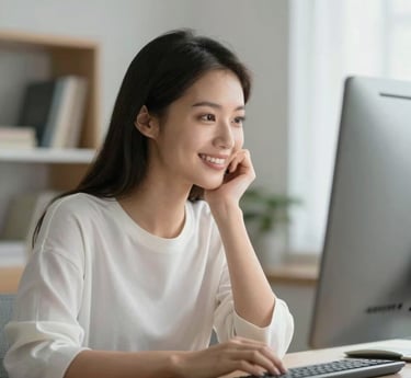 A warm, inviting photo of a friendly coach smiling, ready to support your journey.