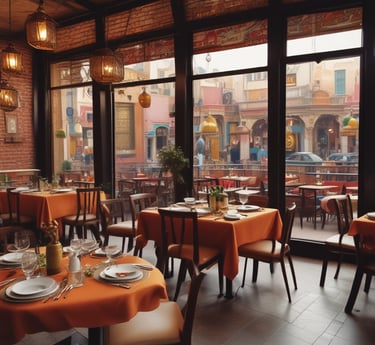 A warm, inviting kitchen scene with a Punjabi homemaker preparing traditional dishes with fresh ingredients.