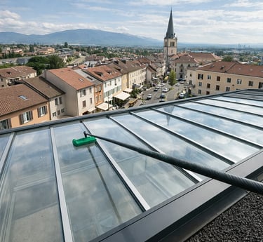 Laveur vitres et panneaux solaires à Mijoux