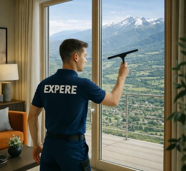 Nettoyage vitres et panneaux solaires à Mijoux