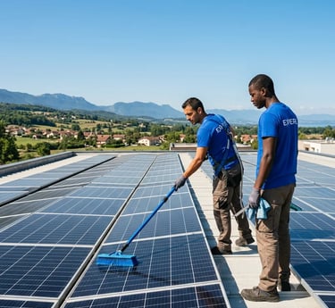 Nettoyage vitres et panneaux solaires à Thoiry