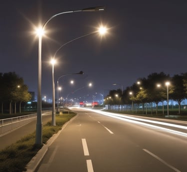 A store entrance with a prominent display of lighting fixtures. The store has a signboard with Asian characters and the word 'PHILIPS' along with the LED symbol. Numerous cardboard boxes are stacked outside the entrance, possibly containing merchandise. Inside, there are several lighting products on display, and two people, a man and a woman, are seen working.