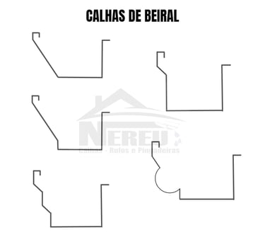modelos de calha de beiral