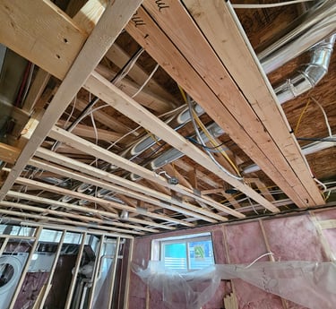 duhaa project basement framing and hvac
