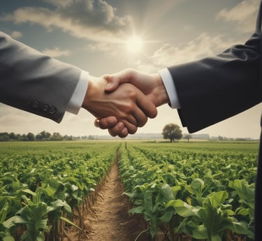 An image depicting Brazilian rural producers working in the field.