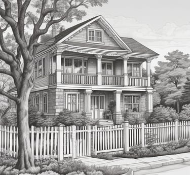 A modern, dark-colored, modular home situated in a lush forest environment. Large windows allow warm interior light to spill out, contrasting with the natural greenery surrounding the structure. The building has a sleek, geometric design, with a sloping roof and a wooden deck that extends from its side.