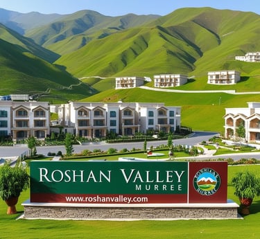 a sign that says roshhan valley valley resort