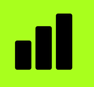 bar chart showing growth icon