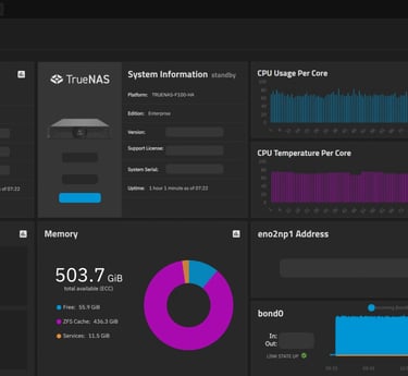 Respaldos y NAS interfaz gui TrueNAS