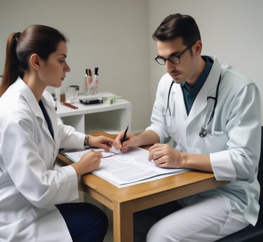 a nutricionist giving advises to follow a diet