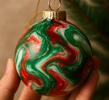 marbled ornaments