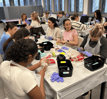team wellbeing craft workshop for International Womens Day
