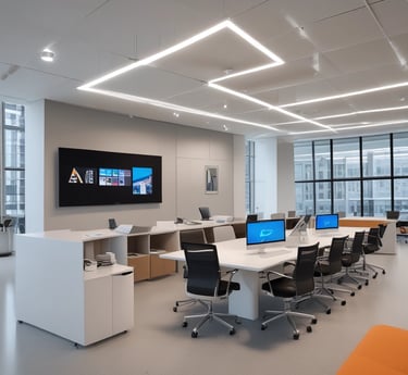 A modern, smart home showcasing seamless technology integration.