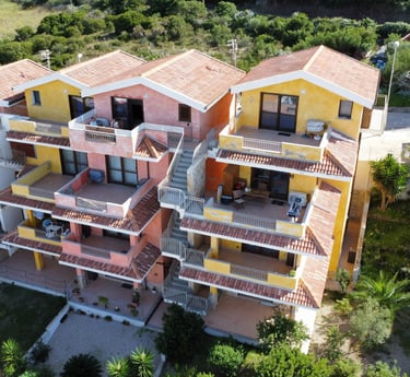 Widok z lotu ptaka apartamentu Amare Castelsardo.