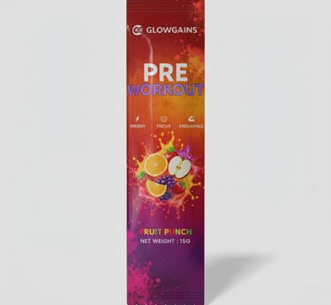 glowgains preworkout sachets fruit punch