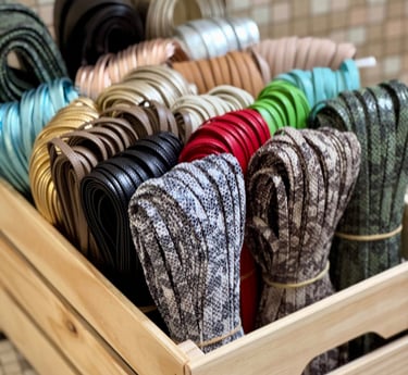 Overview of premium leather straps for custom sandals by Swaachi