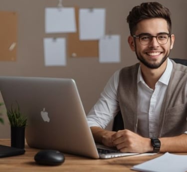 imagem de um jovem empreendedor. 