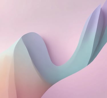 Soft abstract gradients and curved wave layers suggesting movement, build-up, and connected flow.